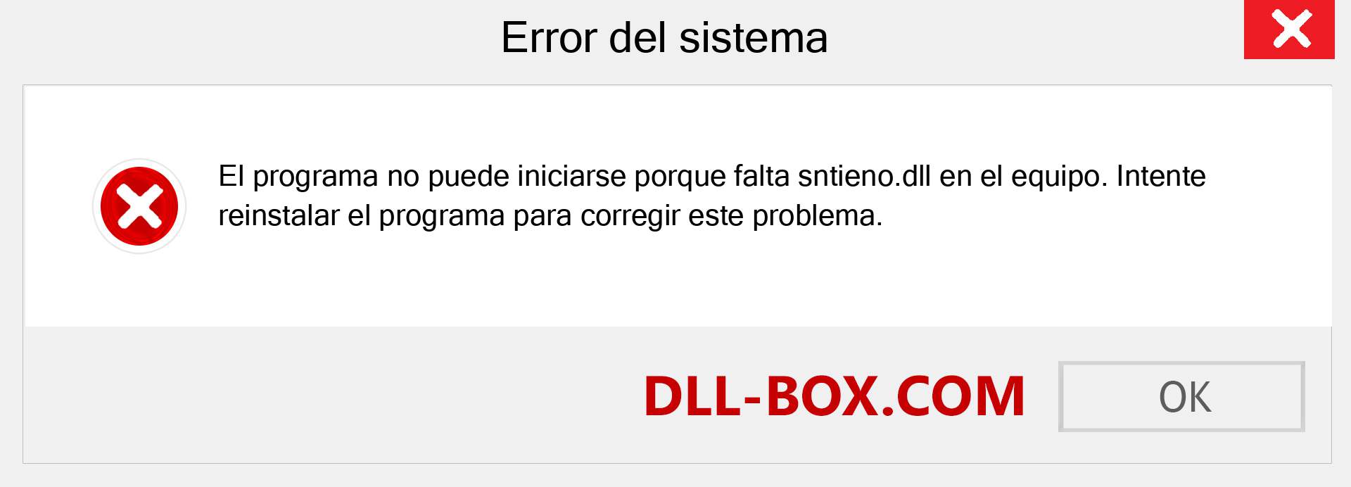 ¿Falta el archivo sntieno.dll ?. Descargar para Windows 7, 8, 10 - Corregir sntieno dll Missing Error en Windows, fotos, imágenes